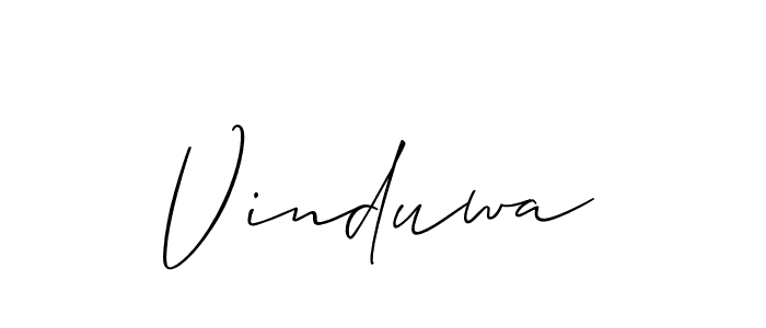 Make a beautiful signature design for name Vinduwa. Use this online signature maker to create a handwritten signature for free. Vinduwa signature style 2 images and pictures png