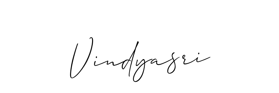 Design your own signature with our free online signature maker. With this signature software, you can create a handwritten (Allison_Script) signature for name Vindyasri. Vindyasri signature style 2 images and pictures png