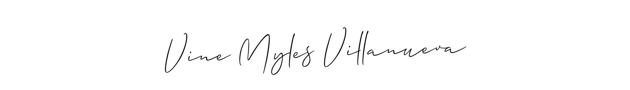 Once you've used our free online signature maker to create your best signature Allison_Script style, it's time to enjoy all of the benefits that Vine Myles Villanueva name signing documents. Vine Myles Villanueva signature style 2 images and pictures png