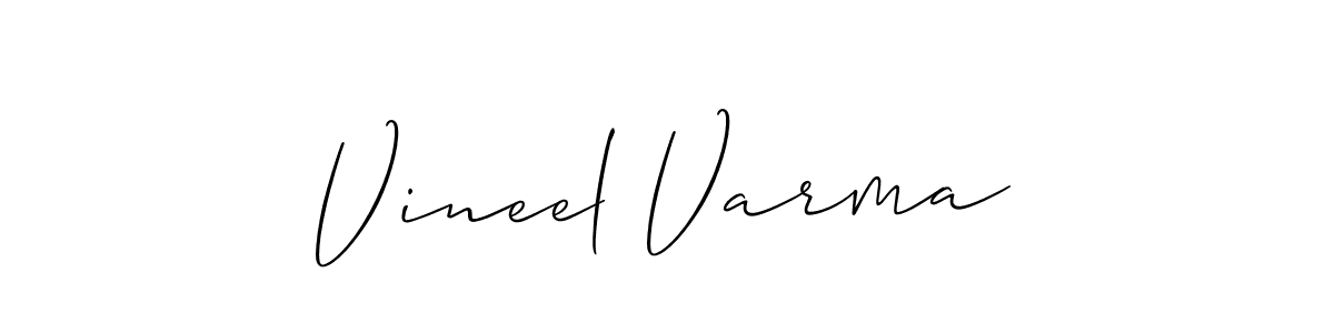 It looks lik you need a new signature style for name Vineel Varma. Design unique handwritten (Allison_Script) signature with our free signature maker in just a few clicks. Vineel Varma signature style 2 images and pictures png