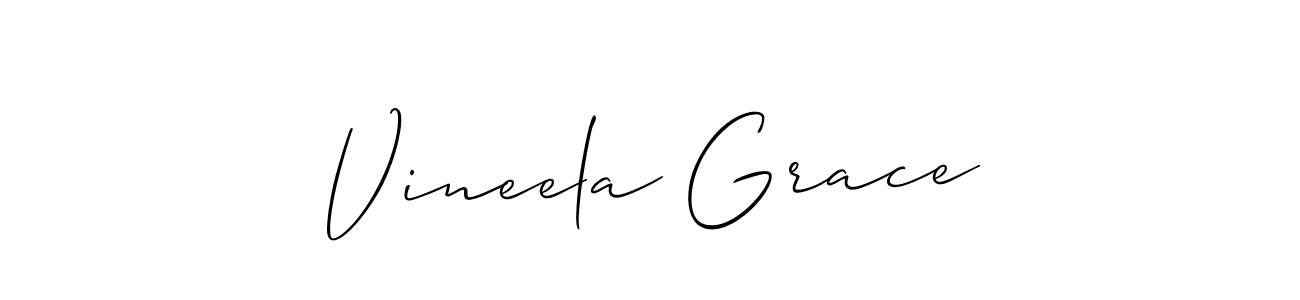 You can use this online signature creator to create a handwritten signature for the name Vineela Grace. This is the best online autograph maker. Vineela Grace signature style 2 images and pictures png
