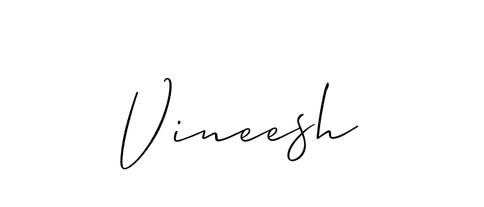 Make a short Vineesh signature style. Manage your documents anywhere anytime using Allison_Script. Create and add eSignatures, submit forms, share and send files easily. Vineesh signature style 2 images and pictures png