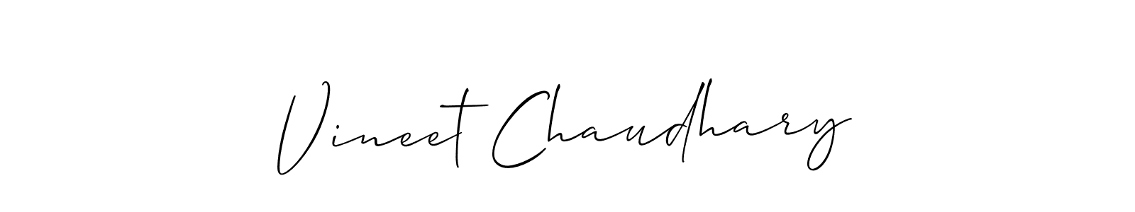 Design your own signature with our free online signature maker. With this signature software, you can create a handwritten (Allison_Script) signature for name Vineet Chaudhary. Vineet Chaudhary signature style 2 images and pictures png