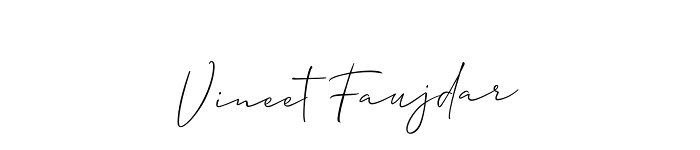 Best and Professional Signature Style for Vineet Faujdar. Allison_Script Best Signature Style Collection. Vineet Faujdar signature style 2 images and pictures png