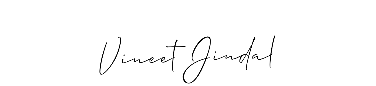 Allison_Script is a professional signature style that is perfect for those who want to add a touch of class to their signature. It is also a great choice for those who want to make their signature more unique. Get Vineet Jindal name to fancy signature for free. Vineet Jindal signature style 2 images and pictures png
