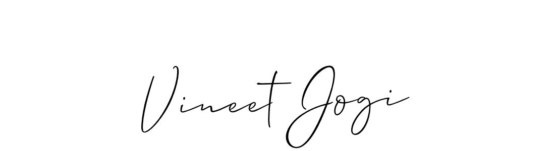 Also we have Vineet Jogi name is the best signature style. Create professional handwritten signature collection using Allison_Script autograph style. Vineet Jogi signature style 2 images and pictures png