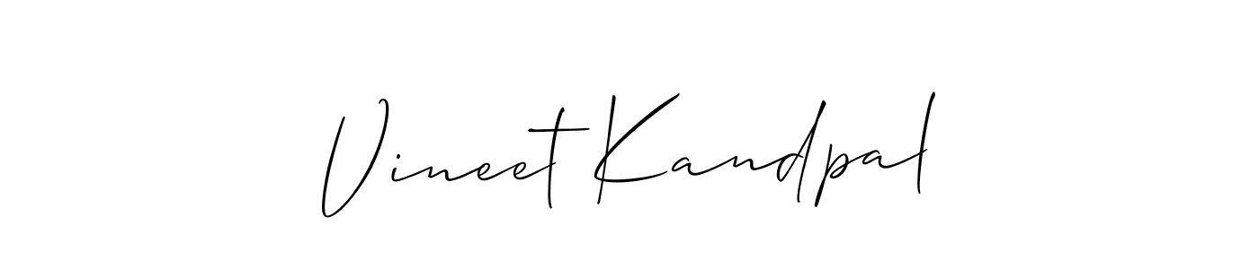 You can use this online signature creator to create a handwritten signature for the name Vineet Kandpal. This is the best online autograph maker. Vineet Kandpal signature style 2 images and pictures png