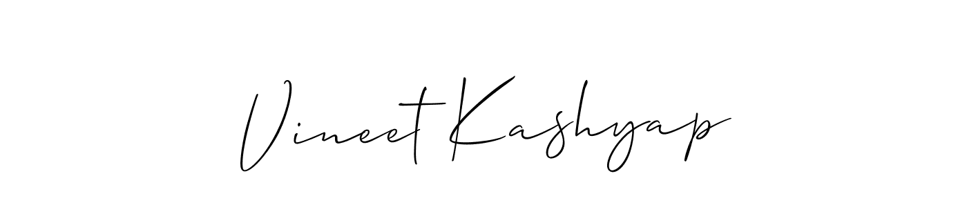 You should practise on your own different ways (Allison_Script) to write your name (Vineet Kashyap) in signature. don't let someone else do it for you. Vineet Kashyap signature style 2 images and pictures png