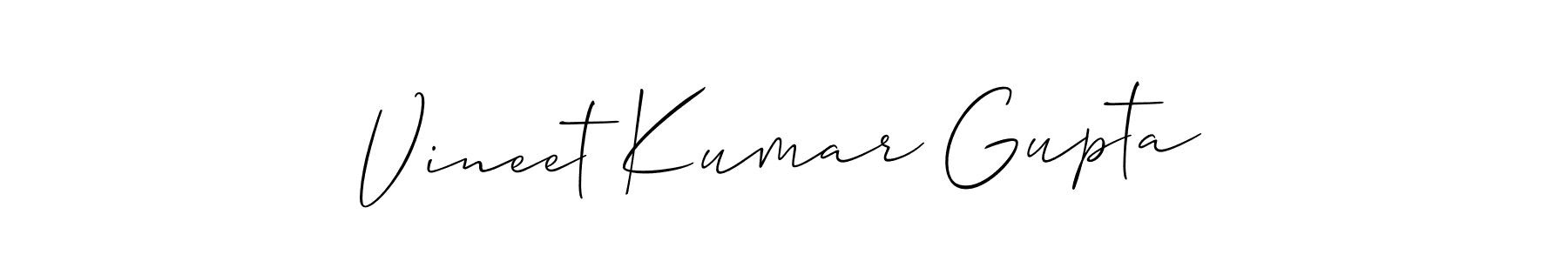 Design your own signature with our free online signature maker. With this signature software, you can create a handwritten (Allison_Script) signature for name Vineet Kumar Gupta. Vineet Kumar Gupta signature style 2 images and pictures png