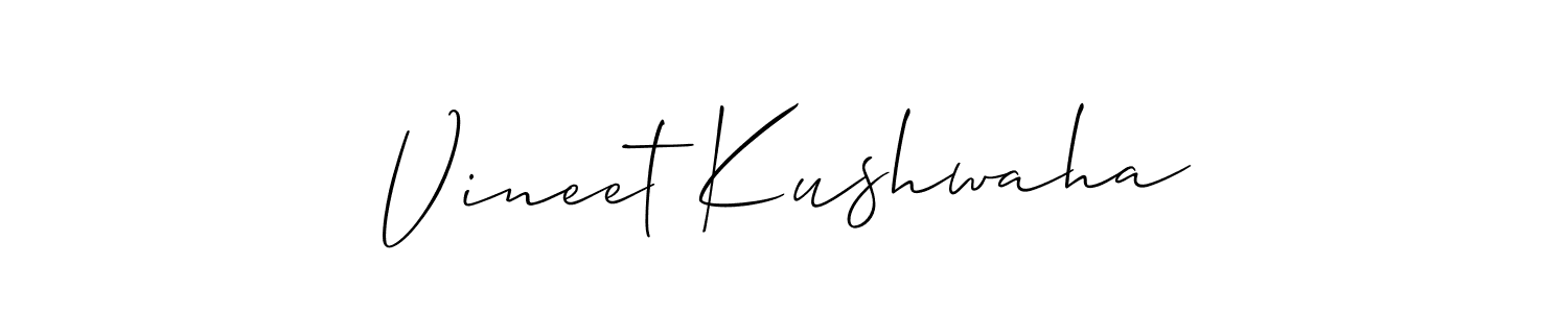 Make a short Vineet Kushwaha signature style. Manage your documents anywhere anytime using Allison_Script. Create and add eSignatures, submit forms, share and send files easily. Vineet Kushwaha signature style 2 images and pictures png