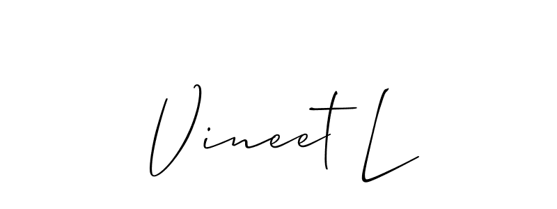 See photos of Vineet L official signature by Spectra . Check more albums & portfolios. Read reviews & check more about Allison_Script font. Vineet L signature style 2 images and pictures png