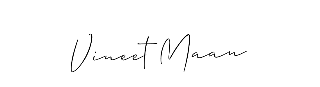 How to make Vineet Maan signature? Allison_Script is a professional autograph style. Create handwritten signature for Vineet Maan name. Vineet Maan signature style 2 images and pictures png