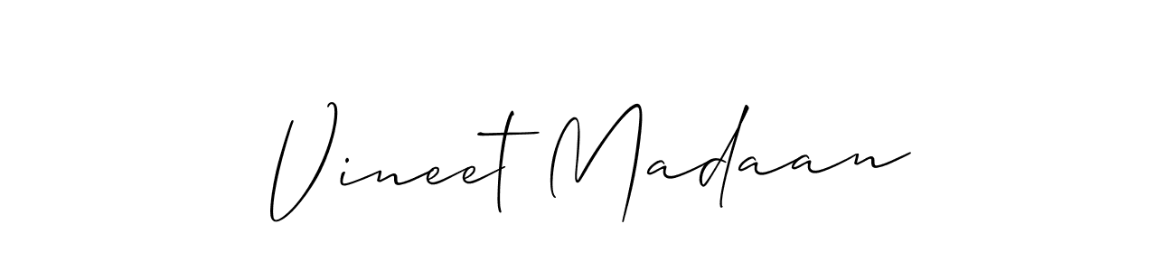 Design your own signature with our free online signature maker. With this signature software, you can create a handwritten (Allison_Script) signature for name Vineet Madaan. Vineet Madaan signature style 2 images and pictures png
