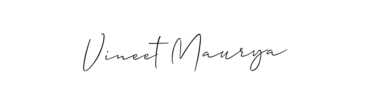 Vineet Maurya stylish signature style. Best Handwritten Sign (Allison_Script) for my name. Handwritten Signature Collection Ideas for my name Vineet Maurya. Vineet Maurya signature style 2 images and pictures png