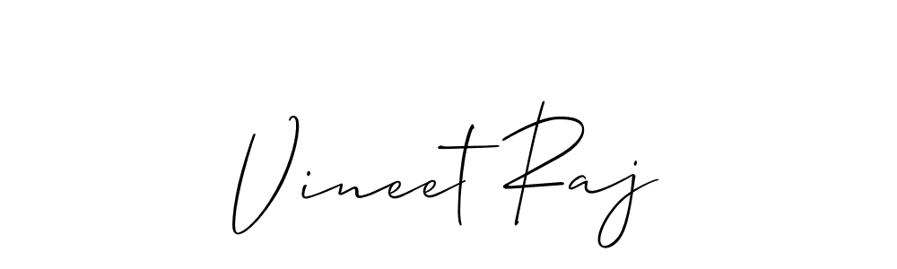 Make a beautiful signature design for name Vineet Raj. With this signature (Allison_Script) style, you can create a handwritten signature for free. Vineet Raj signature style 2 images and pictures png