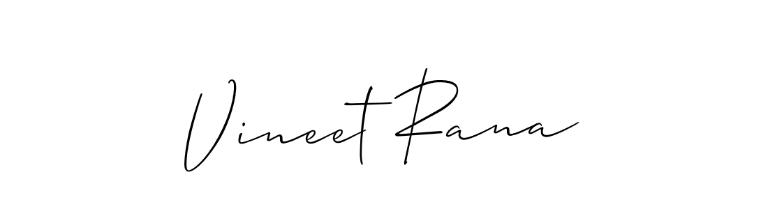 Also we have Vineet Rana name is the best signature style. Create professional handwritten signature collection using Allison_Script autograph style. Vineet Rana signature style 2 images and pictures png