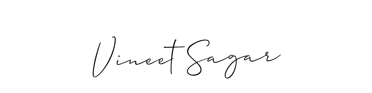 Also we have Vineet Sagar name is the best signature style. Create professional handwritten signature collection using Allison_Script autograph style. Vineet Sagar signature style 2 images and pictures png