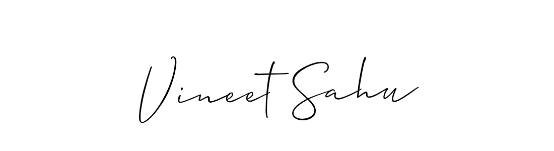 Create a beautiful signature design for name Vineet Sahu. With this signature (Allison_Script) fonts, you can make a handwritten signature for free. Vineet Sahu signature style 2 images and pictures png