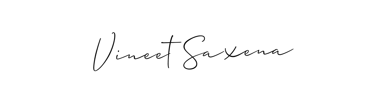 It looks lik you need a new signature style for name Vineet Saxena. Design unique handwritten (Allison_Script) signature with our free signature maker in just a few clicks. Vineet Saxena signature style 2 images and pictures png