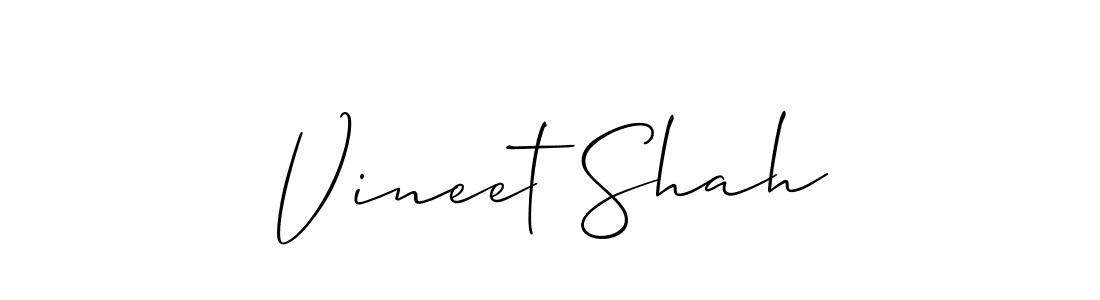 Allison_Script is a professional signature style that is perfect for those who want to add a touch of class to their signature. It is also a great choice for those who want to make their signature more unique. Get Vineet Shah name to fancy signature for free. Vineet Shah signature style 2 images and pictures png