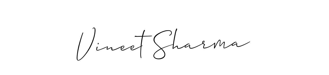 It looks lik you need a new signature style for name Vineet Sharma. Design unique handwritten (Allison_Script) signature with our free signature maker in just a few clicks. Vineet Sharma signature style 2 images and pictures png