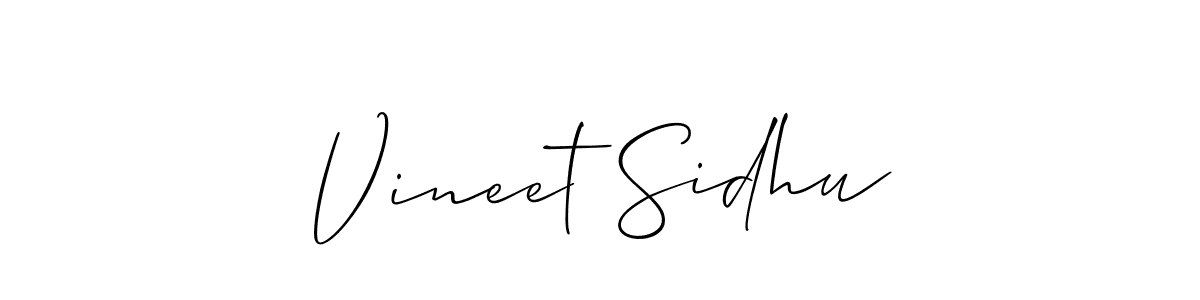 You should practise on your own different ways (Allison_Script) to write your name (Vineet Sidhu) in signature. don't let someone else do it for you. Vineet Sidhu signature style 2 images and pictures png