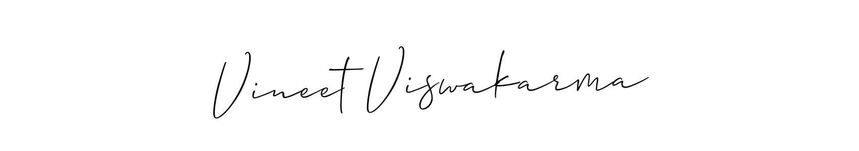 Design your own signature with our free online signature maker. With this signature software, you can create a handwritten (Allison_Script) signature for name Vineet Viswakarma. Vineet Viswakarma signature style 2 images and pictures png