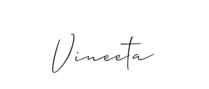 Allison_Script is a professional signature style that is perfect for those who want to add a touch of class to their signature. It is also a great choice for those who want to make their signature more unique. Get Vineeta name to fancy signature for free. Vineeta signature style 2 images and pictures png