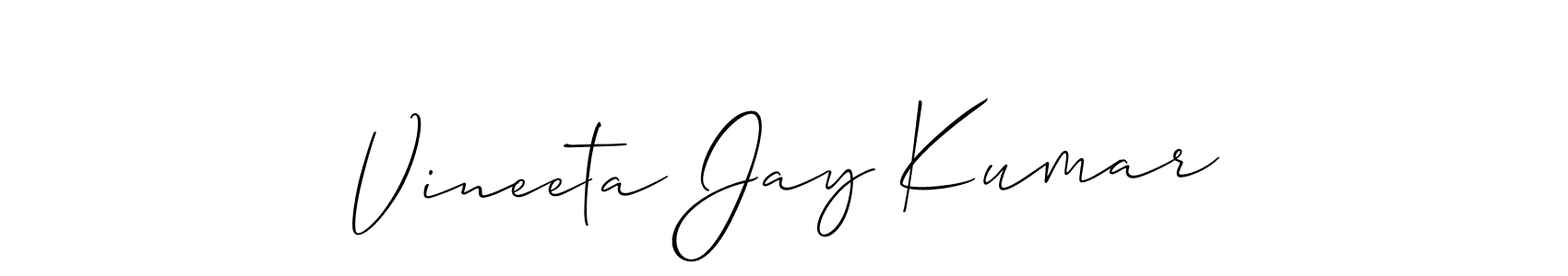 Check out images of Autograph of Vineeta Jay Kumar name. Actor Vineeta Jay Kumar Signature Style. Allison_Script is a professional sign style online. Vineeta Jay Kumar signature style 2 images and pictures png
