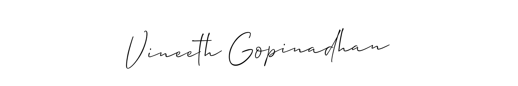 Make a beautiful signature design for name Vineeth Gopinadhan. Use this online signature maker to create a handwritten signature for free. Vineeth Gopinadhan signature style 2 images and pictures png