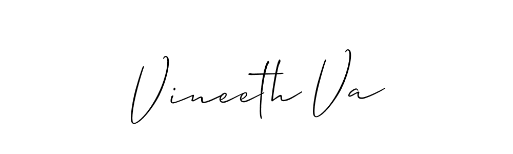if you are searching for the best signature style for your name Vineeth Va. so please give up your signature search. here we have designed multiple signature styles  using Allison_Script. Vineeth Va signature style 2 images and pictures png