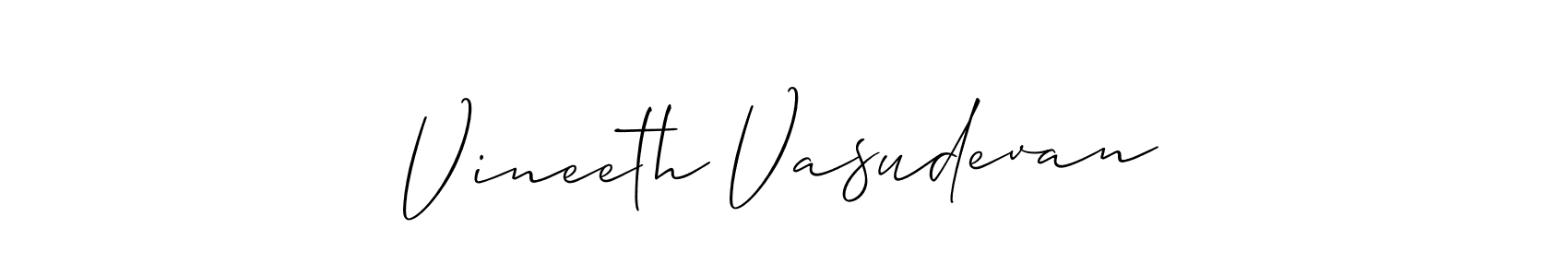 Similarly Allison_Script is the best handwritten signature design. Signature creator online .You can use it as an online autograph creator for name Vineeth Vasudevan. Vineeth Vasudevan signature style 2 images and pictures png