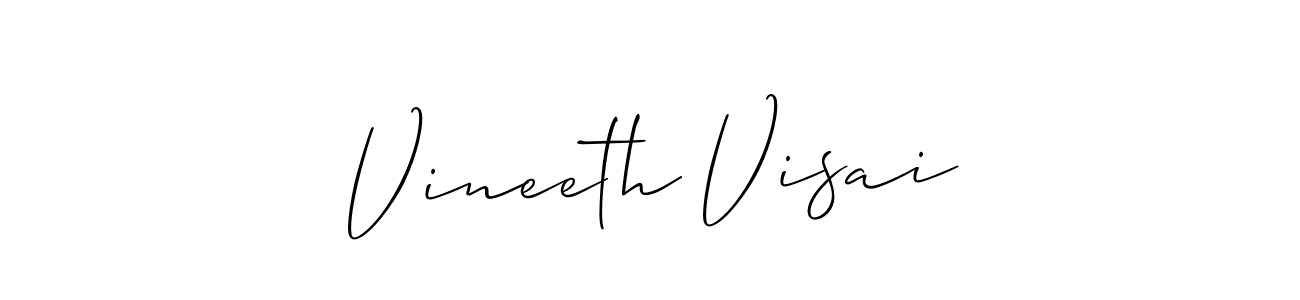 You should practise on your own different ways (Allison_Script) to write your name (Vineeth Visai) in signature. don't let someone else do it for you. Vineeth Visai signature style 2 images and pictures png
