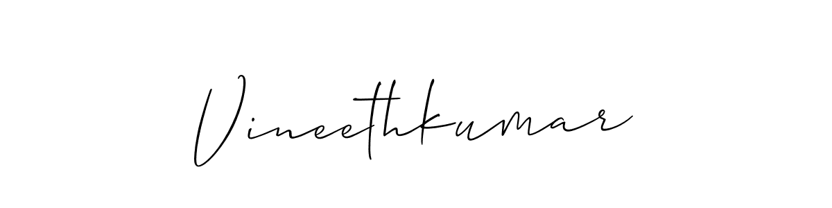 How to make Vineethkumar signature? Allison_Script is a professional autograph style. Create handwritten signature for Vineethkumar name. Vineethkumar signature style 2 images and pictures png