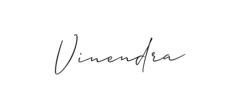 Design your own signature with our free online signature maker. With this signature software, you can create a handwritten (Allison_Script) signature for name Vinendra. Vinendra signature style 2 images and pictures png