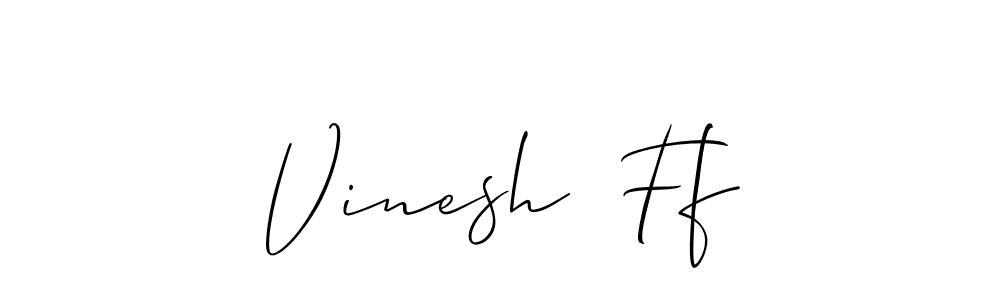 Best and Professional Signature Style for Vinesh  Ff. Allison_Script Best Signature Style Collection. Vinesh  Ff signature style 2 images and pictures png