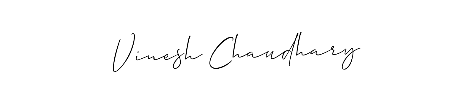 Vinesh Chaudhary stylish signature style. Best Handwritten Sign (Allison_Script) for my name. Handwritten Signature Collection Ideas for my name Vinesh Chaudhary. Vinesh Chaudhary signature style 2 images and pictures png