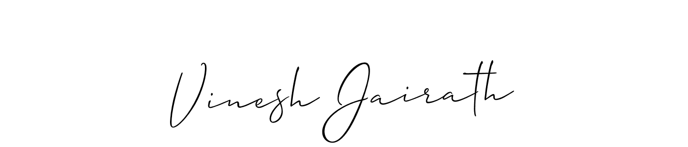 Design your own signature with our free online signature maker. With this signature software, you can create a handwritten (Allison_Script) signature for name Vinesh Jairath. Vinesh Jairath signature style 2 images and pictures png