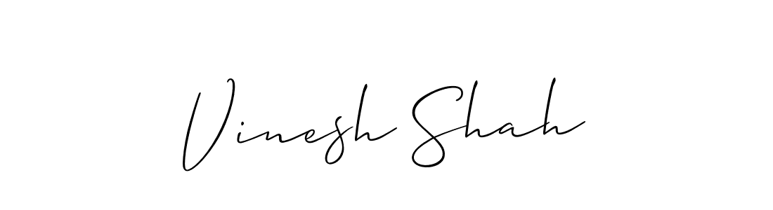 You should practise on your own different ways (Allison_Script) to write your name (Vinesh Shah) in signature. don't let someone else do it for you. Vinesh Shah signature style 2 images and pictures png