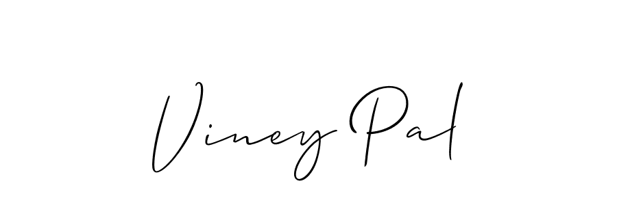 Viney Pal stylish signature style. Best Handwritten Sign (Allison_Script) for my name. Handwritten Signature Collection Ideas for my name Viney Pal. Viney Pal signature style 2 images and pictures png