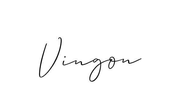 Here are the top 10 professional signature styles for the name Vingon. These are the best autograph styles you can use for your name. Vingon signature style 2 images and pictures png