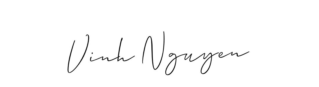 Also You can easily find your signature by using the search form. We will create Vinh Nguyen name handwritten signature images for you free of cost using Allison_Script sign style. Vinh Nguyen signature style 2 images and pictures png