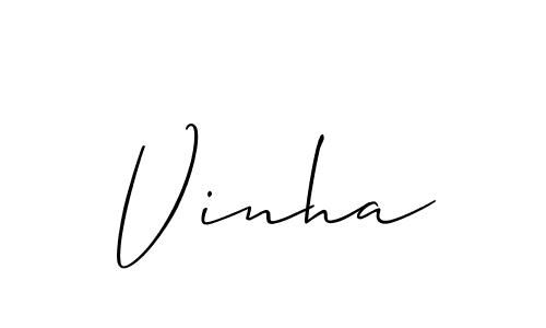 if you are searching for the best signature style for your name Vinha. so please give up your signature search. here we have designed multiple signature styles  using Allison_Script. Vinha signature style 2 images and pictures png
