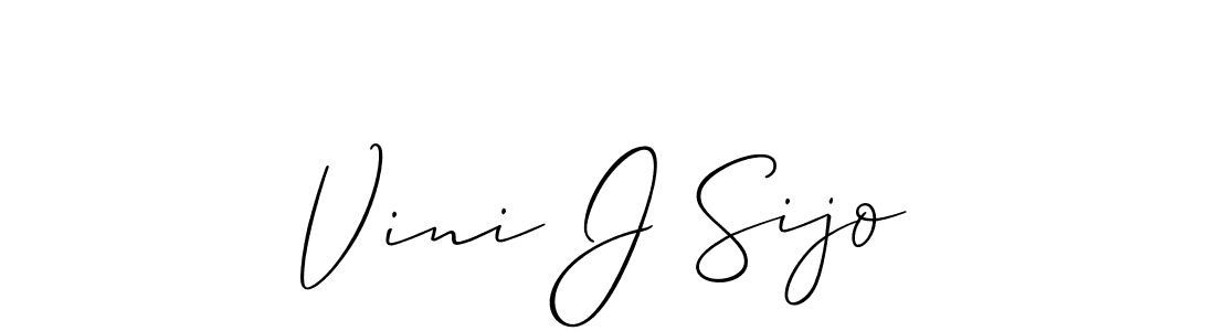 Allison_Script is a professional signature style that is perfect for those who want to add a touch of class to their signature. It is also a great choice for those who want to make their signature more unique. Get Vini J Sijo name to fancy signature for free. Vini J Sijo signature style 2 images and pictures png