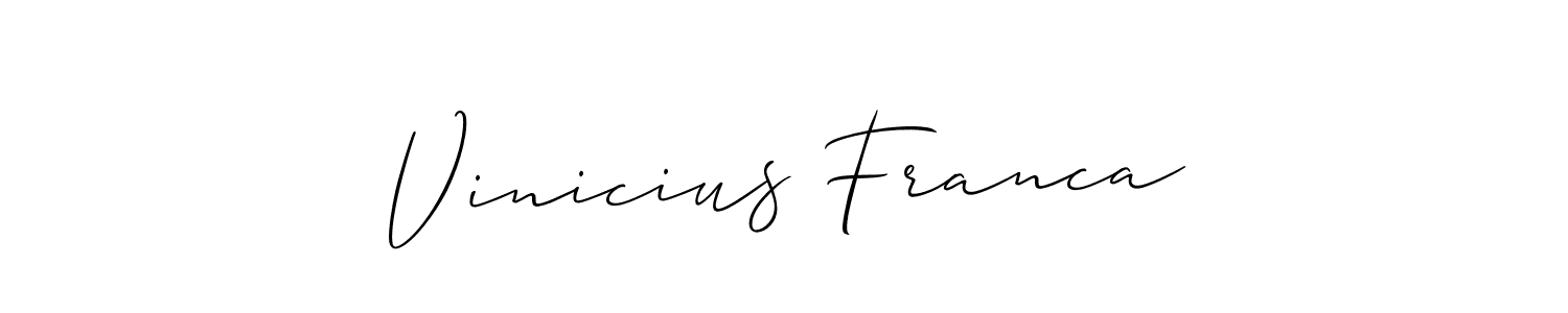 Best and Professional Signature Style for Vinicius Franca. Allison_Script Best Signature Style Collection. Vinicius Franca signature style 2 images and pictures png