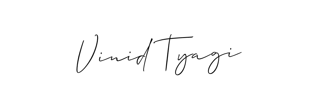 This is the best signature style for the Vinid Tyagi name. Also you like these signature font (Allison_Script). Mix name signature. Vinid Tyagi signature style 2 images and pictures png