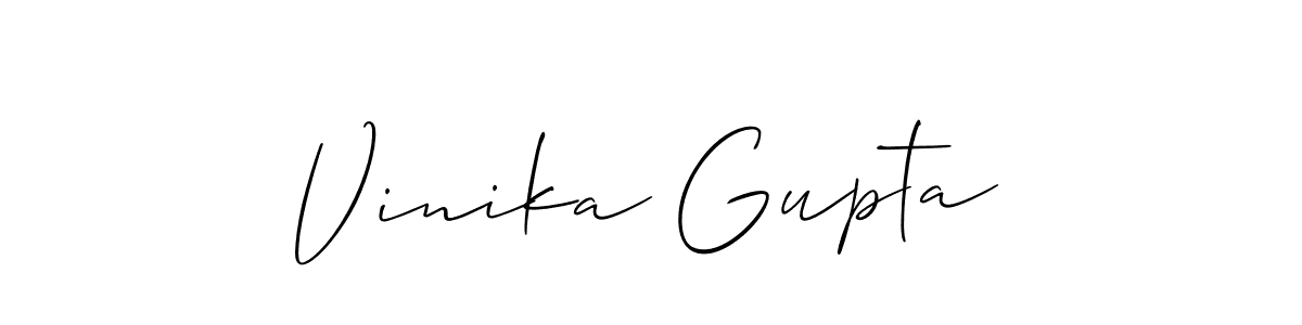 Here are the top 10 professional signature styles for the name Vinika Gupta. These are the best autograph styles you can use for your name. Vinika Gupta signature style 2 images and pictures png