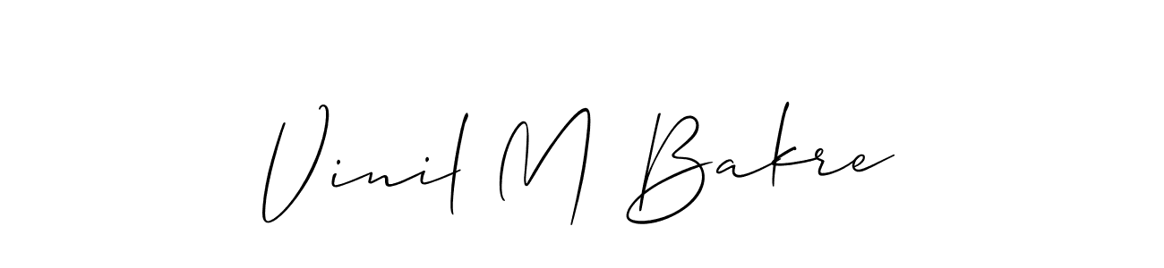 How to Draw Vinil M Bakre signature style? Allison_Script is a latest design signature styles for name Vinil M Bakre. Vinil M Bakre signature style 2 images and pictures png