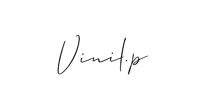 Vinil.p stylish signature style. Best Handwritten Sign (Allison_Script) for my name. Handwritten Signature Collection Ideas for my name Vinil.p. Vinil.p signature style 2 images and pictures png