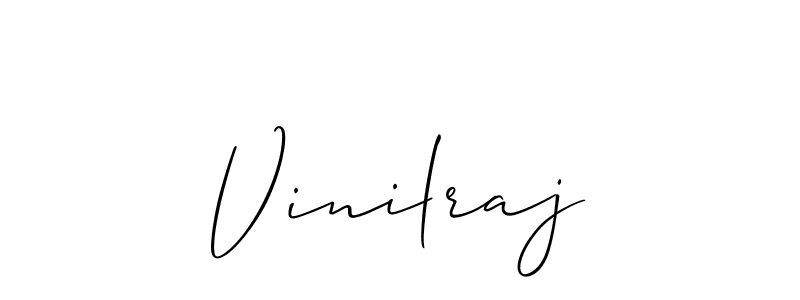 Create a beautiful signature design for name Vinilraj. With this signature (Allison_Script) fonts, you can make a handwritten signature for free. Vinilraj signature style 2 images and pictures png